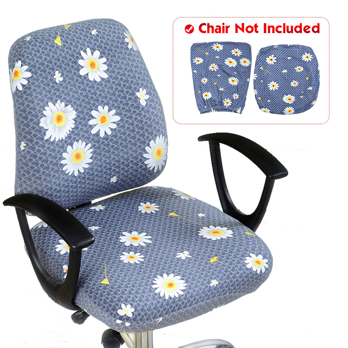 Stretch Jacquard Office Computer Chair Seat Cover, Removable | Washable | Anti-dust | Easy to Put-on, Chair Not Included - image 1 of 7