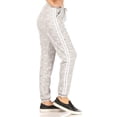 thumbnail image 1 of Stretch Knit Joggers Sweatpants With Side Stripes - Grey  White Space Dye, 1 of 4
