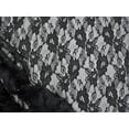 thumbnail image 1 of Stretch Lace Apparel Fabric Sheer Metallic Sheen Floral Black GG402, 1 of 1