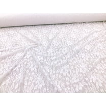 Stretch Lace Apparel Fabric Sheer Off White Floral PP51