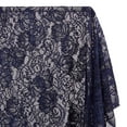 thumbnail image 1 of Stretch Lace Fabric Embroidered Poly Spandex French Floral Victoria 58" Wide by the yard (Navy Blue), 1 of 2