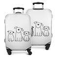 thumbnail image 1 of Stretch Luggage Cover L(25-28in)– Elastic Travel Suitcase Protector with Handle Openings & Bottom Closure, Washable Polyester Spandex Cover for 18"-32" Suitcases, S/M/L/XL Size, 1 of 6