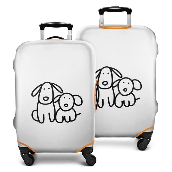 Stretch Luggage Cover L(25-28in)– Elastic Travel Suitcase Protector with Handle Openings & Bottom Closure, Washable Polyester Spandex Cover for 18"-32" Suitcases, S/M/L/XL Size