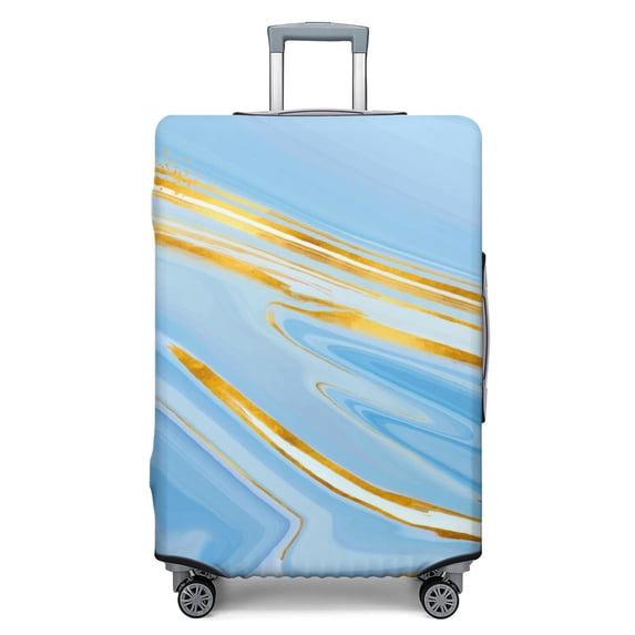 Stretch Luggage Cover L(25-28in)– Elastic Travel Suitcase Protector with Handle Openings & Bottom Closure, Washable Polyester Spandex Suitcases Cover, Abstract Marble Print