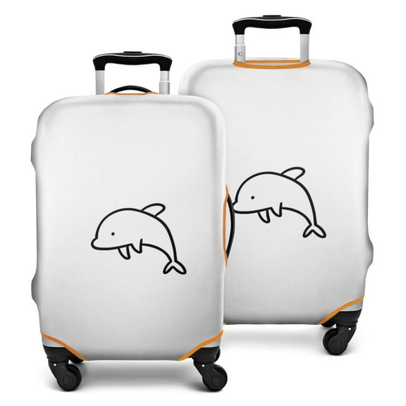 Stretch Luggage Cover M(22-24in)– Elastic Travel Suitcase Protector with Handle Openings & Bottom Closure, Washable Polyester Spandex Cover for 18"-32" Suitcases, S/M/L/XL Size