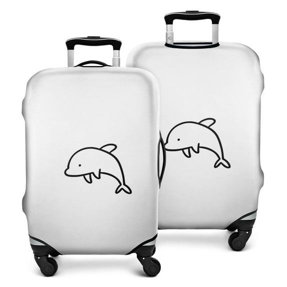 Stretch Luggage Cover M(22-24in)– Elastic Travel Suitcase Protector with Handle Openings & Bottom Closure, Washable Polyester Spandex Cover for 18"-32" Suitcases, S/M/L/XL Size