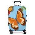 thumbnail image 1 of Stretch Luggage Cover M(22-24in)– Elastic Travel Suitcase Protector with Handle Openings & Bottom Closure, Washable Polyester Spandex Suitcases Cover, Butterfly Floral Print, 1 of 5