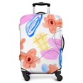 thumbnail image 1 of Stretch Luggage Cover M(22-24in)– Elastic Travel Suitcase Protector with Handle Openings & Bottom Closure, Washable Polyester Spandex Suitcases Cover, Floral Flowers Print, 1 of 5
