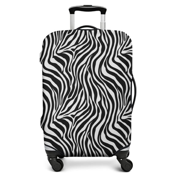 Stretch Luggage Cover M(22-24in)– Elastic Travel Suitcase Protector with Handle Openings & Bottom Closure, Washable Polyester Spandex Suitcases Cover, Leopard Animal Print