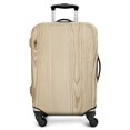 thumbnail image 1 of Stretch Luggage Cover M(22-24in)– Elastic Travel Suitcase Protector with Handle Openings & Bottom Closure, Washable Polyester Spandex Suitcases Cover, Wood Grain Print, 1 of 5