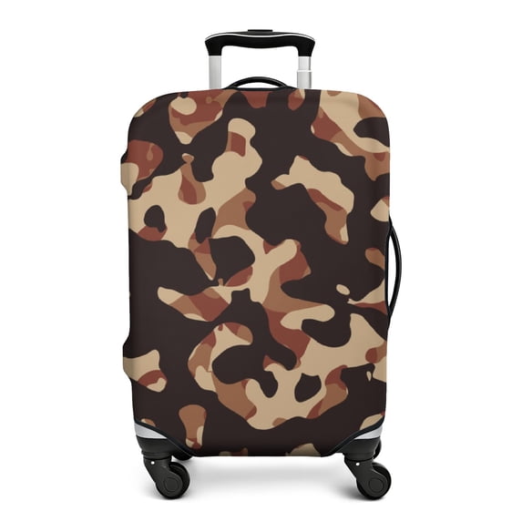 Stretch Luggage Cover S(18-20in)– Elastic Travel Suitcase Protector with Handle Openings & Bottom Closure, Washable Polyester Spandex Suitcases Cover, Camouflage Print
