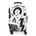 thumbnail image 1 of Stretch Luggage Cover S(18-20in)– Elastic Travel Suitcase Protector with Handle Openings & Bottom Closure, Washable Polyester Spandex Suitcases Cover, Doodle Print, 1 of 5