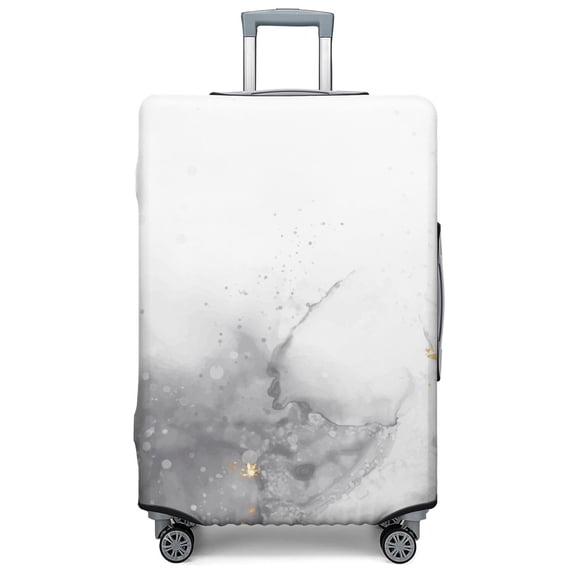 Stretch Luggage Cover XL(29-32in)– Elastic Travel Suitcase Protector with Handle Openings & Bottom Closure, Washable Polyester Spandex Suitcases Cover, Abstract Marble Print