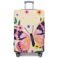 thumbnail image 1 of Stretch Luggage Cover XL(29-32in)– Elastic Travel Suitcase Protector with Handle Openings & Bottom Closure, Washable Polyester Spandex Suitcases Cover, Butterfly Floral Print, 1 of 5