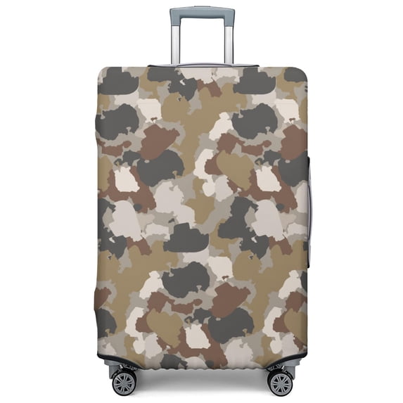 Stretch Luggage Cover XL(29-32in)– Elastic Travel Suitcase Protector with Handle Openings & Bottom Closure, Washable Polyester Spandex Suitcases Cover, Camouflage Print