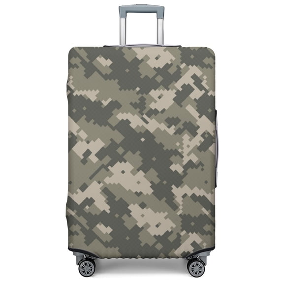 Stretch Luggage Cover XL(29-32in)– Elastic Travel Suitcase Protector with Handle Openings & Bottom Closure, Washable Polyester Spandex Suitcases Cover, Camouflage Print