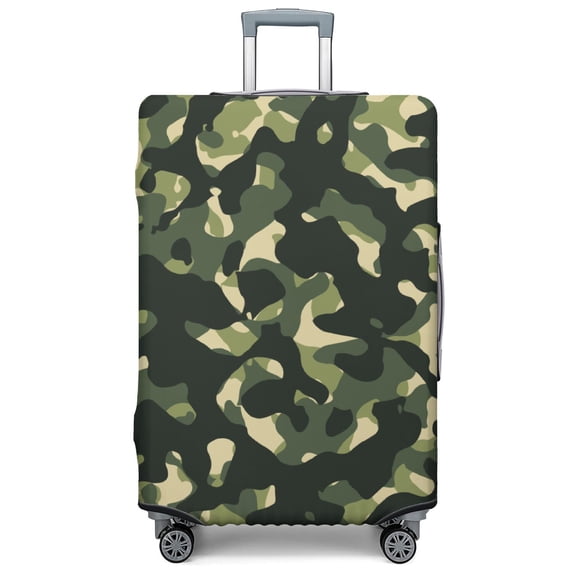 Stretch Luggage Cover XL(29-32in)– Elastic Travel Suitcase Protector with Handle Openings & Bottom Closure, Washable Polyester Spandex Suitcases Cover, Camouflage Print