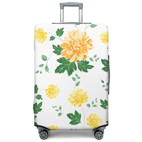 Stretch Luggage Cover XL(29-32in)– Elastic Travel Suitcase Protector with Handle Openings & Bottom Closure, Washable Polyester Spandex Suitcases Cover, Floral Flowers Print