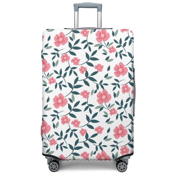 Stretch Luggage Cover XL(29-32in)– Elastic Travel Suitcase Protector with Handle Openings & Bottom Closure, Washable Polyester Spandex Suitcases Cover, Floral Flowers Print