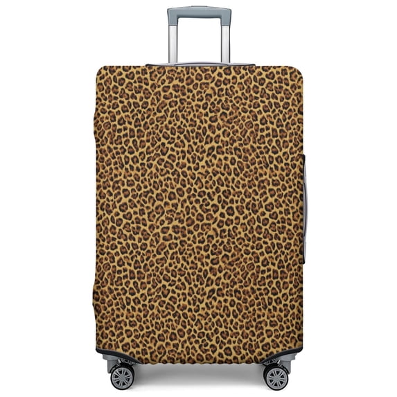 Stretch Luggage Cover XL(29-32in)– Elastic Travel Suitcase Protector with Handle Openings & Bottom Closure, Washable Polyester Spandex Suitcases Cover, Leopard Animal Print