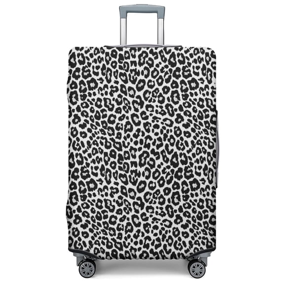 Stretch Luggage Cover XL(29-32in)– Elastic Travel Suitcase Protector with Handle Openings & Bottom Closure, Washable Polyester Spandex Suitcases Cover, Leopard Animal Print