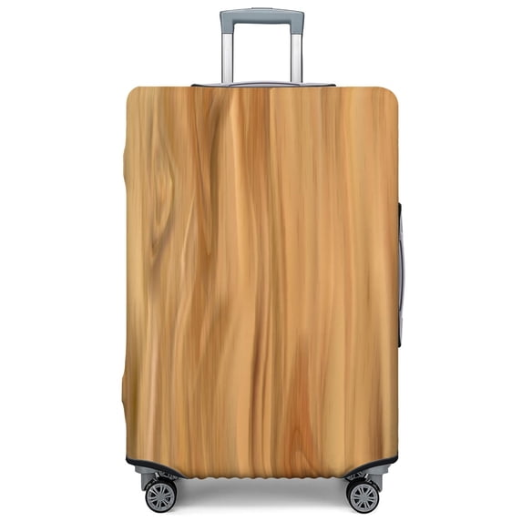 Stretch Luggage Cover XL(29-32in)– Elastic Travel Suitcase Protector with Handle Openings & Bottom Closure, Washable Polyester Spandex Suitcases Cover, Wood Grain Print