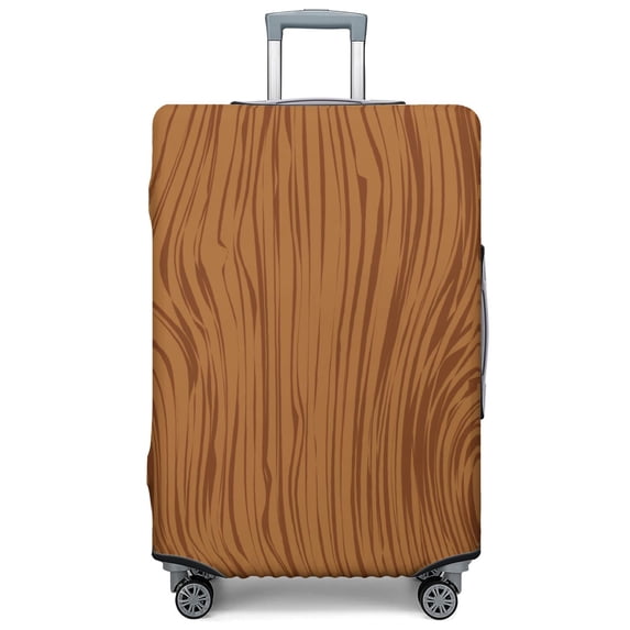 Stretch Luggage Cover XL(29-32in)– Elastic Travel Suitcase Protector with Handle Openings & Bottom Closure, Washable Polyester Spandex Suitcases Cover, Wood Grain Print