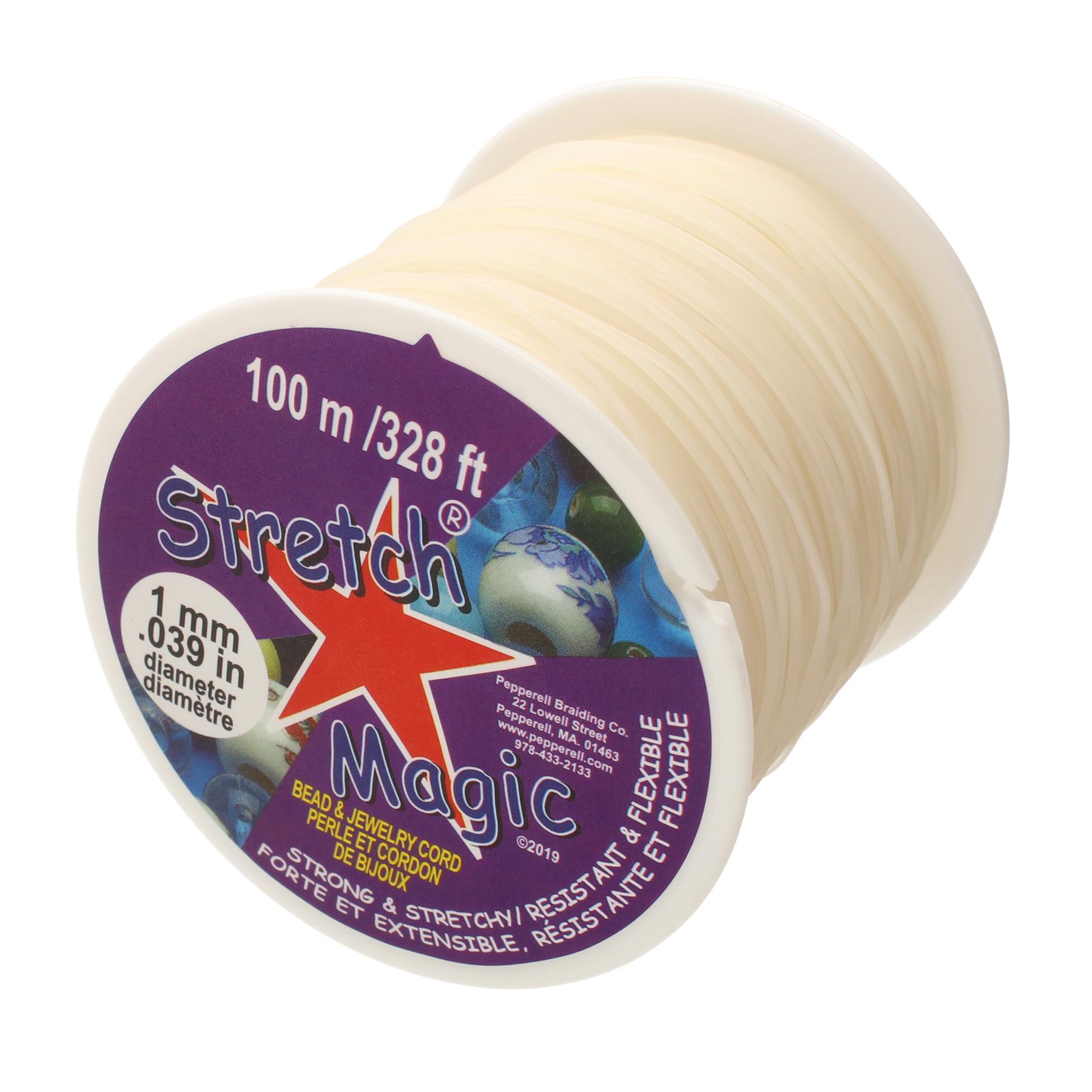 Stretch Magic Elastic Beading Cord - Clear Color, 0.6mm In Diameter, 100-Meter (328 Ft) - Easy