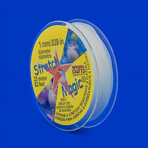 Stretch Magic Cord Knottable Stretchy Beading Cord (Pearl/1mm/25M)