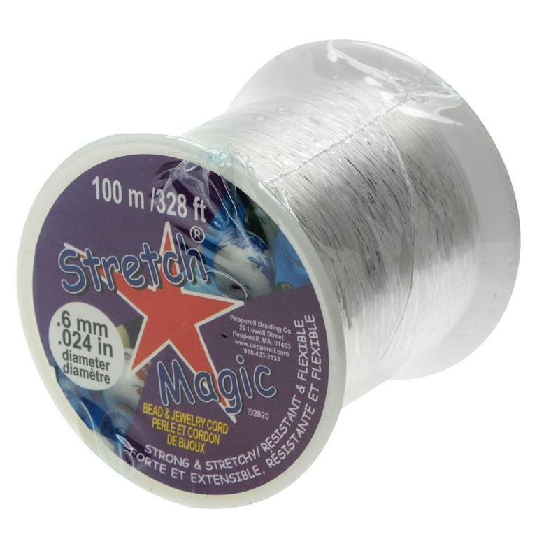 Stretch Magic Bead & Jewelry Cord - Strong & Stretchy, Easy to Knot - Clear  Color - 0.8mm diameter - 25-meter (82 ft) spool - Elastic String for making  beaded jewelry : : Home