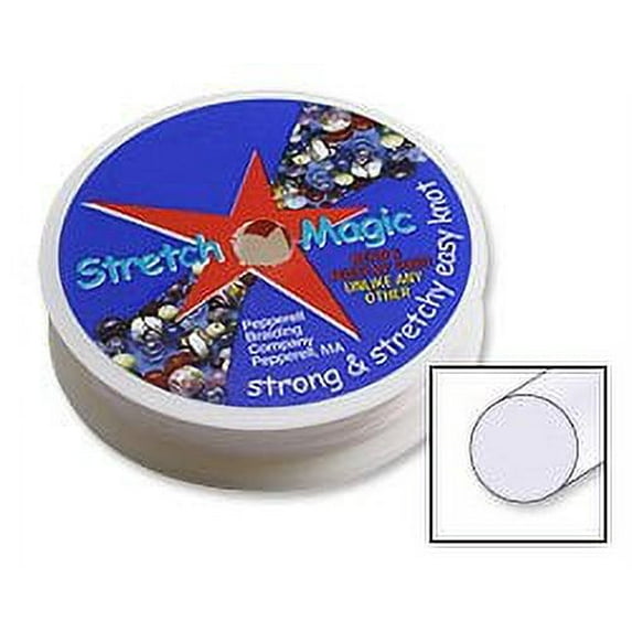 Stretch Magic Elastic Beading Cord - Clear Color, 0.7mm in Diameter, 25-Meter (82 ft) - Easy to Knot, Strong & Stretchy String for Making Beaded Jewelry