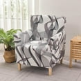 thumbnail image 1 of Stretch Mid Century Modern Armchair Slipcover 1-Piece Jacquard Accent Chair Covers with Arms Soft Waterproof Chair Slipcovers for Living Room Furniture Protector Office Reception Reading, 1 of 8