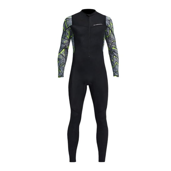 Stretch Neoprene Wetsuit, Front Zip Full Body Diving Suit, for Men-Snorkeling, Scuba Diving Swimming, Surfing - M M