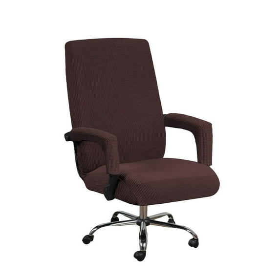 Stretch Office Chair Cover with Armrest Covers, Elastic Desk Chair Slipcover for Computer Rotating Boss Chair, Protective & Decorative Fabric, Machine Washable Dining Chair Slipcovers