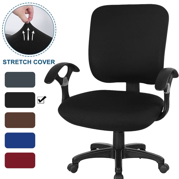 Stretch Office Computer Chair Seat Covers, Removable Washable Anti-dust Desk Chair Seat Cushion Protectors for Computer Chair