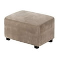 thumbnail image 1 of Stretch Ottoman Cover, Ottoman Slipcover, Folding Storage Stool Furniture Protector, Soft Rectangle Slipcover with Elastic Band, Velvet Fabric Removable Washable,Length 33-40in, 1 of 7