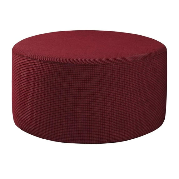 Stretch Ottoman Cover Ottoman covers Round Foot Stool Stretch Covers Ottoman Red
