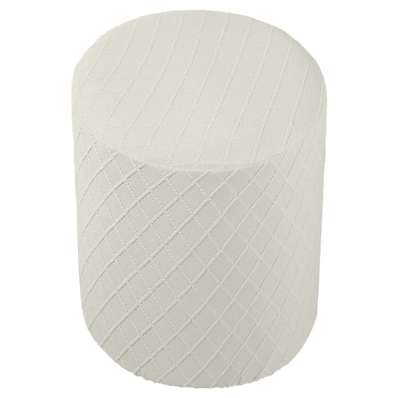 Stretch Ottoman Cover, Round Thick Polyester Ottoman Slipcovers for Living Room Foot Stool Stretch Cover to .66-12.99inch Diameter
