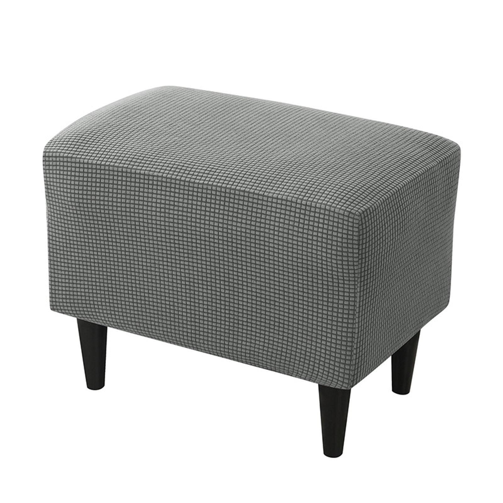 Stretch Ottoman Cover Slipcover Rectangle,Jacquard Fabric Sofa
