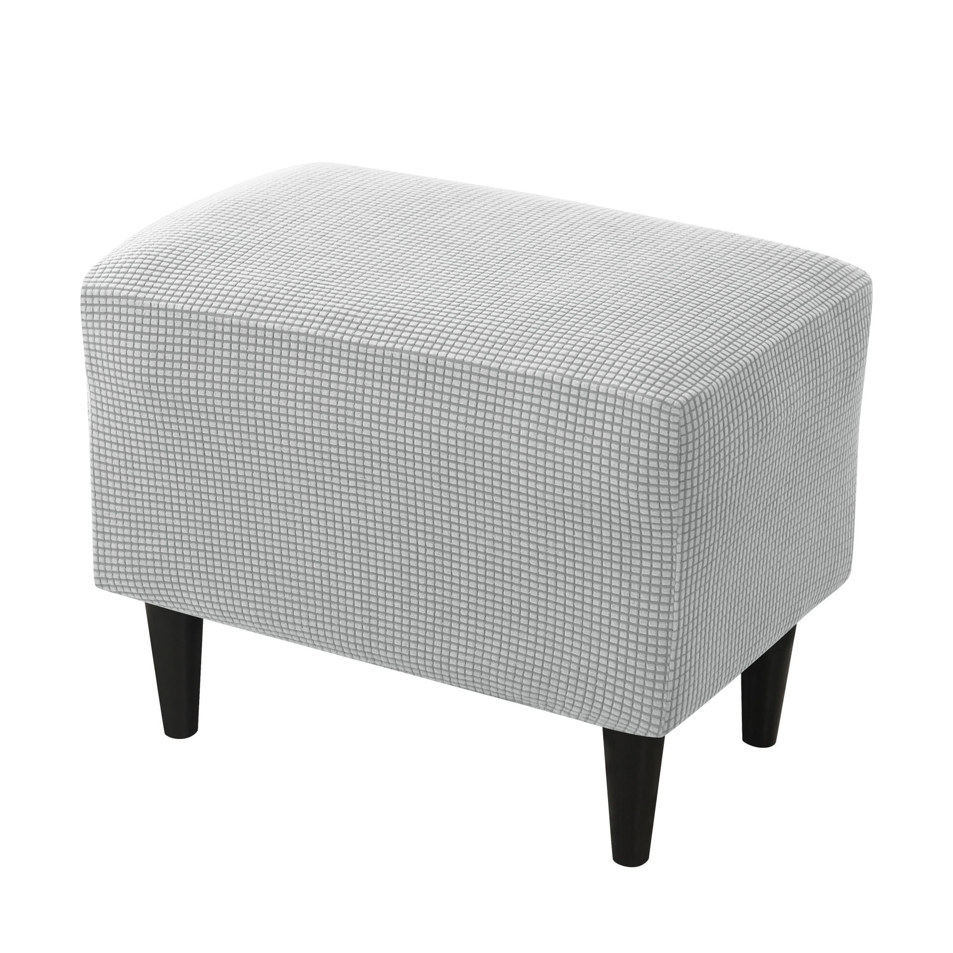 Stretch Ottoman Cover Slipcover Rectangle,Jacquard Fabric Sofa Slipcovers Stool Cover Footstool
