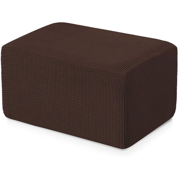 Stretch Ottoman Cover, Storage Ottoman Slipcovers Rectangle Footstool Protector Covers Removable Washable