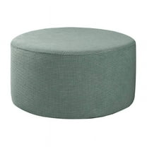Stretch Ottoman Cover Storage Stool Furniture Protector slipcover Large Size - Green