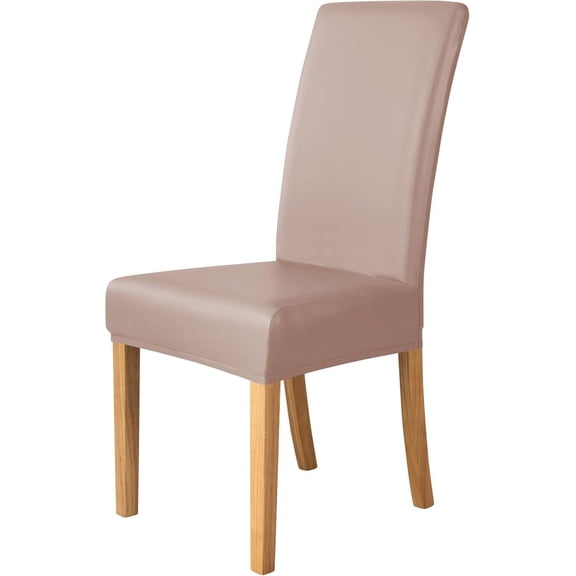 Stretch PU Leather Dining Chair Covers - Waterproof, Elastic Slipcovers