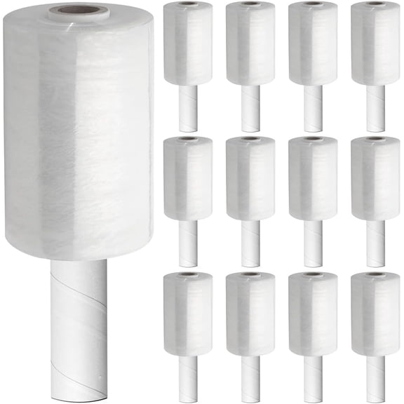 Shrink Wrap Roll for Moving | Stretch Wrap for Packing | Heavy Duty 12 Pack | 5" x 1000' FT - 80 Gauge Thick | Ideal for Furniture, Pallets | Clear