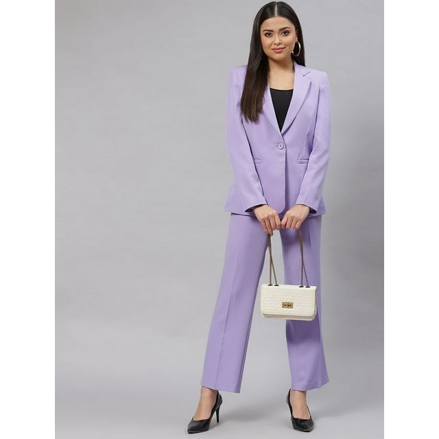 Stretch Pant Suit Lavender