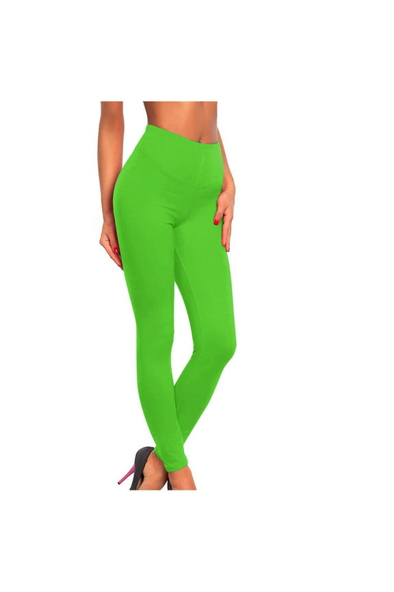 Stretch Pants for Women New Women's Sports Fitness Pants Solid Colored Casual Tight Fitting Tight Peach Hip Yoga Pants Stretch Pants Style B-46 Green S