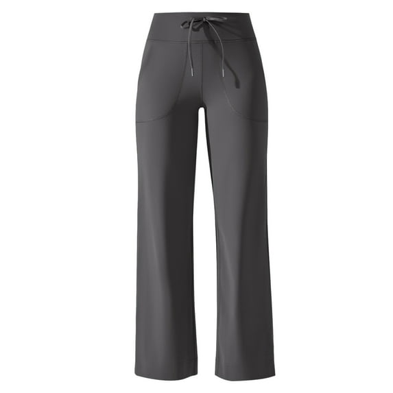 Stretch Pants for Women Plus Size Pull on Pants Casual Bootcut Yoga Pants Wide Leg Pants for Workout Running Athletic Activewear