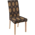 thumbnail image 1 of Stretch Parson Chair Slipcovers for Dining Room Set of 6,Boho Vintage Floral Dining Chair Covers Abstract Floral Removable Chair Seat Protectors Covers for Kitchen,Wedding,Ceremony,Brown, 1 of 6