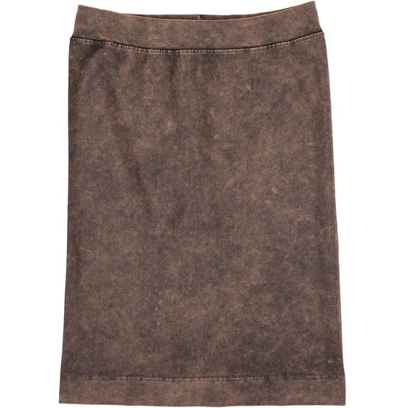 Stretch Pencil Skirt For Women By Kiki Riki - Knee Inch Length Pencil Skirt With Elastic Waist- Comfortable Fit Pencil Skirt - High Waist Pencil Skirt For Work, Office, Business, Church Rust x large