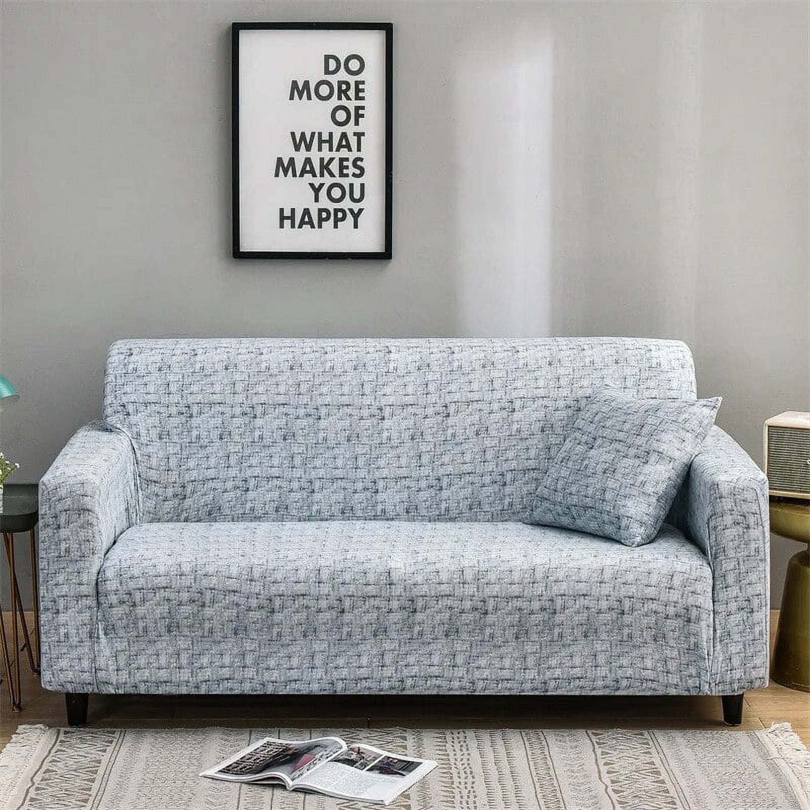 Stretch Plaid Sofa Slipcover Elastic Sofa Covers For Living Room